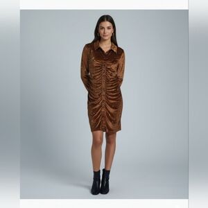 HOUSE OF HARLOW 1960  WOMEN'S BUTTONS FRONT UP/ RUSH DRESS